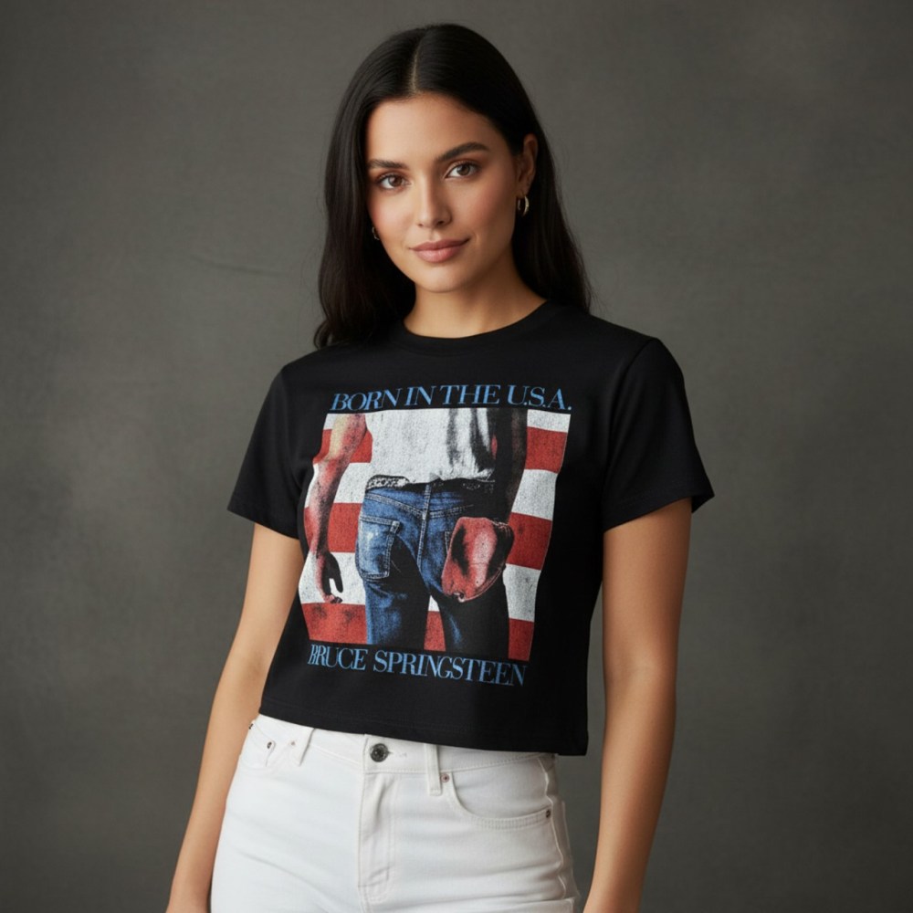Bruce Springsteen - Born In The USA Crop top - Black